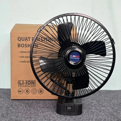 Thân quạt chạy pin BOSHUN xoay được, chân pin phổ thông 4cm chân pin makita