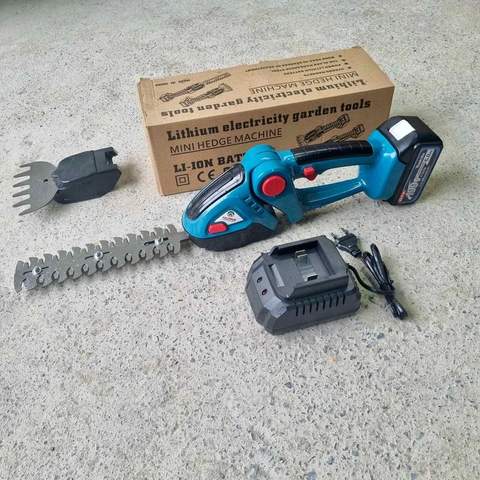 Máy cắt tỉa hàng rào cắt cây cảnh KUTAN động cơ lõi đồng 100% - chân pin phổ thông 4cm