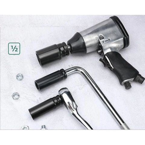 Đầu tuýp lục giác 1/2 đủ số thân dài 76mm màu đen cứng cáp