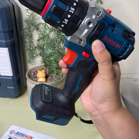 Máy Khoan Pin Boshun 1390BL Đầu Kẹp 13 Ly , Có Khoá Trục Tự Động - Bảo Hành 6 Tháng