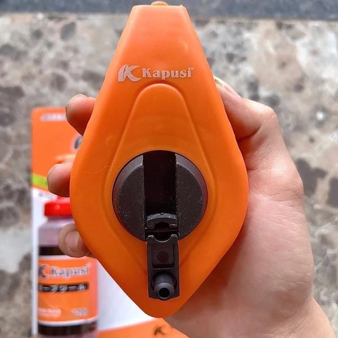 Bật Mực Hồ Lô Quay Tay KAPUSI Japan K-2567, Chất Liệu Nhựa ABS Bền Nhẹ, Dây Bật Búng Mực Tự Động Hồ Lô, Bật Mực Tự Động