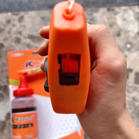 Bật Mực Hồ Lô Quay Tay KAPUSI Japan K-2567, Chất Liệu Nhựa ABS Bền Nhẹ, Dây Bật Búng Mực Tự Động Hồ Lô, Bật Mực Tự Động