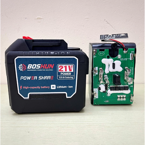 [HOẢ TỐC] Pin Boshun mạch 15cell, 20 cell 4 mosfet,có đèn báo pin - Pin máy khoan, máy mài, máy siết bulong