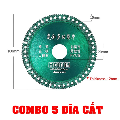 Đĩa Cắt Kim Cương, Đá Cắt Đa Năng 6 Trong 1, Lưỡi Cắt Kim Cương Chịu Nhiệt Độ Cao