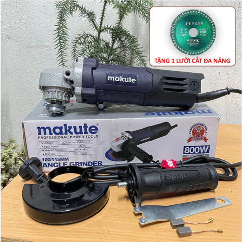 [TẶNG LƯỠI CẮT ĐA NĂNG] Máy mài góc chính hãng Makute AG016 Máy mài góc Makute AG016 / AG017sử dụng motor lõi đồng