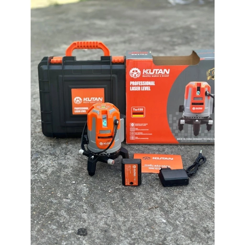 Máy Laser, Máy Bắn Tia, Cân Bằng Cốt Nền 5 Tia Xanh Kutan TX-155 Bóng Led Siêu Sáng Bảo Hành 12 Tháng