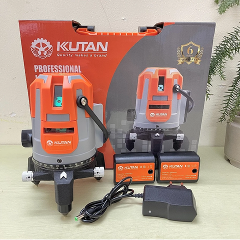 Máy Laser, Máy Bắn Tia, Cân Bằng Cốt Nền 5 Tia Xanh Kutan TX-155 Bóng Led Siêu Sáng Bảo Hành 12 Tháng