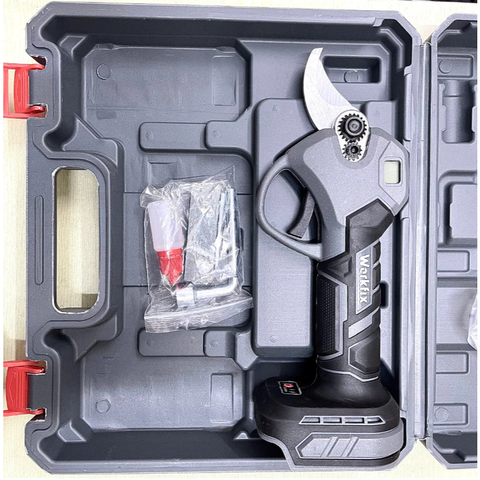 Kéo cắt cành pin WORKFIX WF-CP30BL, Động cơ Không chổi than, Màn hình led hiển thị, Cắt 3cm