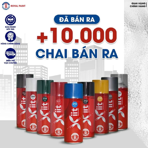 Sơn Xịt XIIT, Sơn Xịt Nguyên Liệu Ngoại Nhập Đủ Màu, Bền Màu, Nhanh Khô, Chất Lượng Tuyệt Hảo - dung tích 400ml