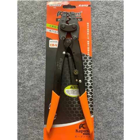 Kìm bấm cos cộng lực Kapusi K-9112 L-16 Kìm ép cote tròn cán dài đa năng, kềm bấm cosse