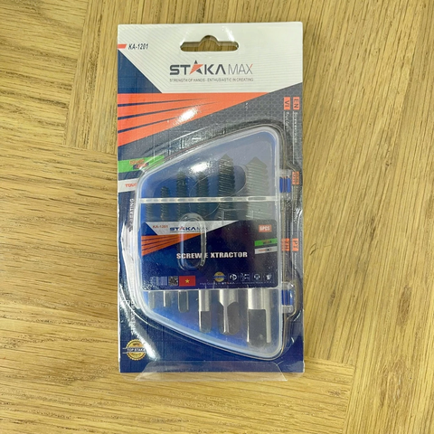 Bộ Mũi Ren Tháo Mở Bu Lông STAKA KA-1201, Ốc Vít Gãy, Bộ Ta ô Taro Lấy Ốc Gẫy