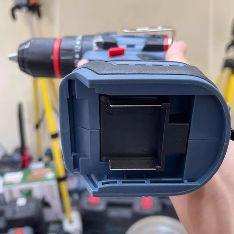 [HỘP+2 MŨI KHOAN] Máy Khoan 3 Chức Năng BOCSHI Đầu Kẹp 13mm Chân Phổ Thông, Bắt Vít Khoan Tường Không Chổi Than