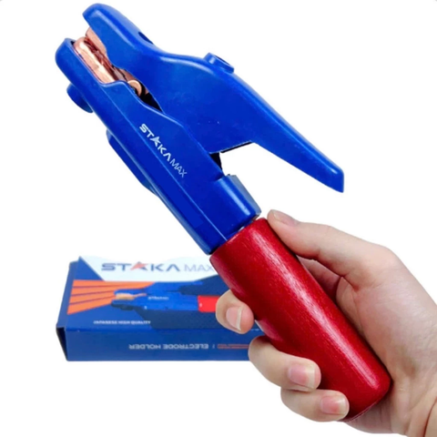 Kìm hàn cán gỗ 800A cao cấp STAKA KA-3820 chịu nhiệt tốt, Kềm hàn que, Mỏ kìm kẹp que hàn cán gỗ