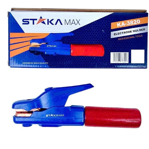 Kìm hàn cán gỗ 800A cao cấp STAKA KA-3820 chịu nhiệt tốt, Kềm hàn que, Mỏ kìm kẹp que hàn cán gỗ