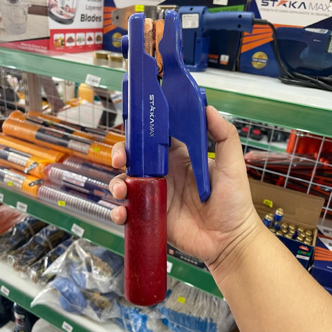 Kìm hàn cán gỗ 800A cao cấp STAKA KA-3820 chịu nhiệt tốt, Kềm hàn que, Mỏ kìm kẹp que hàn cán gỗ