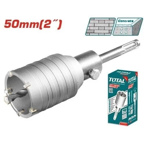 Mũi Khoan Lỗ Bê Tông Total đa dạng kích thước từ 30mm - 60mm, Lưỡi TCT kèm khớp chuyển đổi, Chính hãng