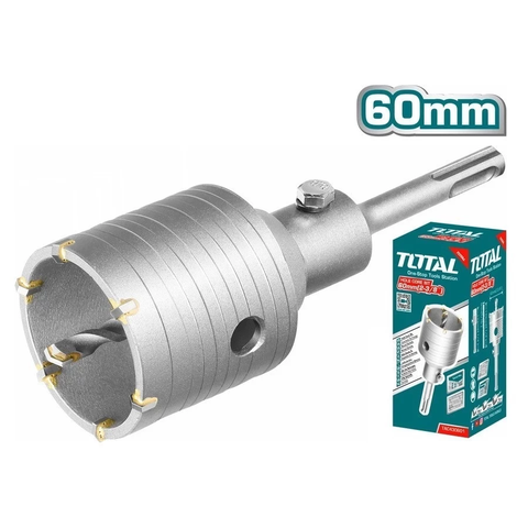 Mũi Khoan Lỗ Bê Tông Total đa dạng kích thước từ 30mm - 60mm, Lưỡi TCT kèm khớp chuyển đổi, Chính hãng