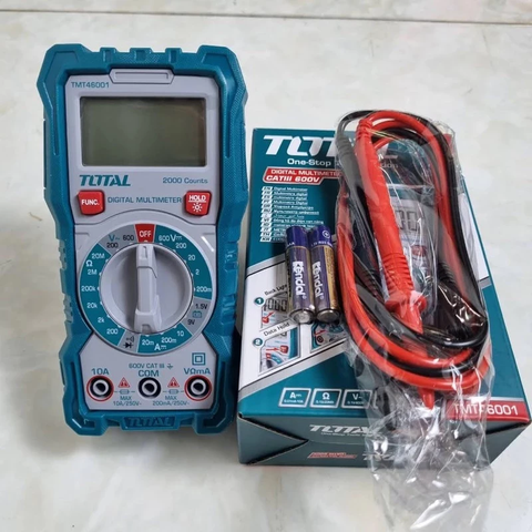 Đồng hồ đo điện vạn năng TOTAL TMT46001 đo AC DC 600V 10A, đo dòng, điện áp, điện trở, Bh 6 tháng