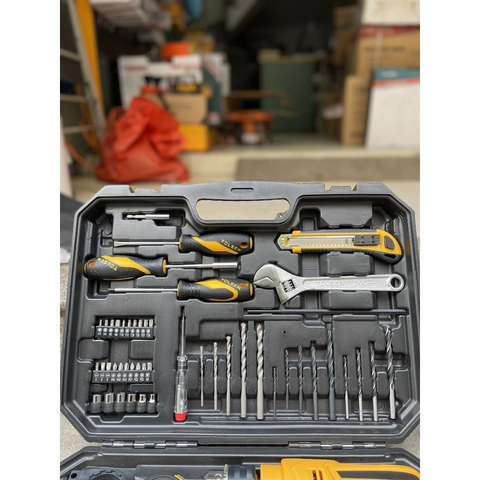 Máy Khoan Điện TOLSEN 79685 Đầu Kẹp 13 ly Kèm Bộ Dụng Cụ 95 Chi Tiết, Có Hộp Đựng Công Suất 750W