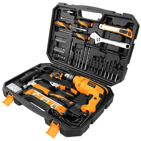 Máy Khoan Điện TOLSEN 79685 Đầu Kẹp 13 ly Kèm Bộ Dụng Cụ 95 Chi Tiết, Có Hộp Đựng Công Suất 750W