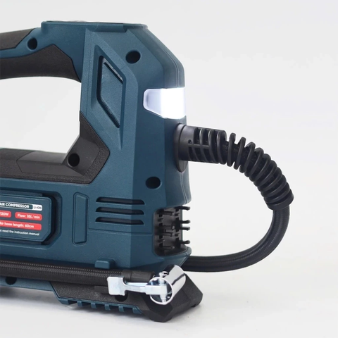 Máy Bơm Hơi Pin BOSHUN BS-BH120, 120w, Nặng 940gram, Áp Suất Tối Đa 120 Psi, Màn Hình Led Bảo Hành ^ Tháng