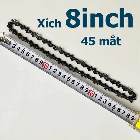 Dây Xích 8 inch, Lam Xích 8 Inch, Gắn Cưa Pin 45 Mắt, Xích 8 Inch Cho máy cưa xích mini chạy pin