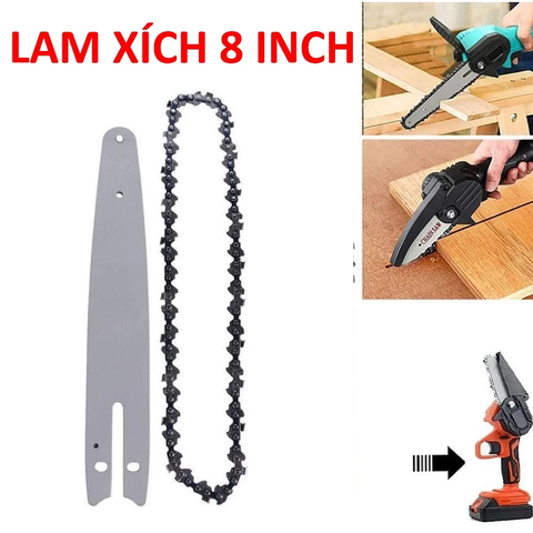 Dây Xích 8 inch, Lam Xích 8 Inch, Gắn Cưa Pin 45 Mắt, Xích 8 Inch Cho máy cưa xích mini chạy pin