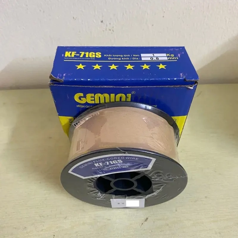 [CUỘN HÀN 1KG] Dây Hàn Mig, Cuộn Dây Hàn Mig Lõi Thuốc Gemini KF-71GS Trọng Lượng 1kg. Kích Thước 0.8mm, 1.0mm Hàn Sắt