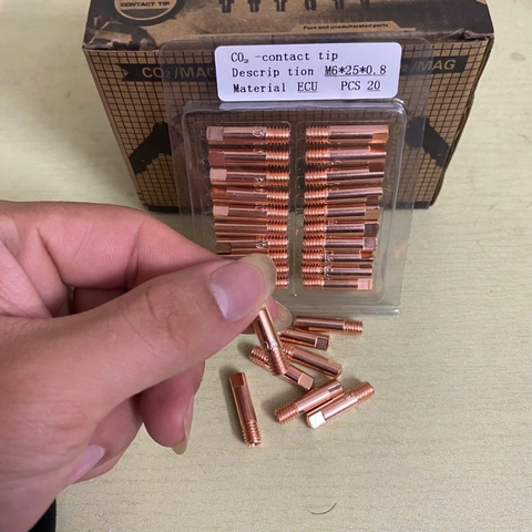 Béc Hàn MIG 0.8 - 1.0 [M6×25] Chất Liệu Đồng Phụ Kiện Máy Hàn MIG