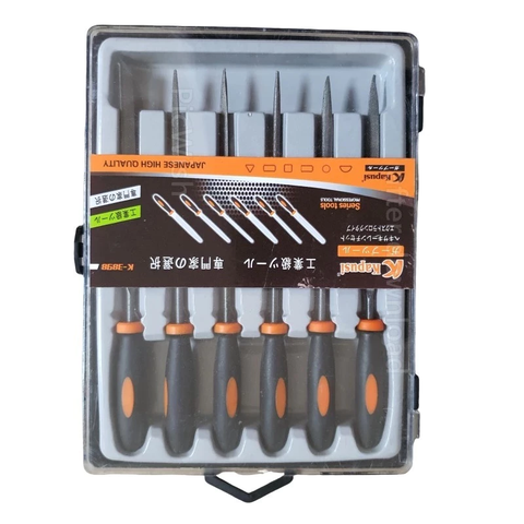 Bộ Dũa 6 Cái Hãng KAPUSI Japan K-3898, Dài 140mm, Chất Liệu Hợp Kim Cao Cấp