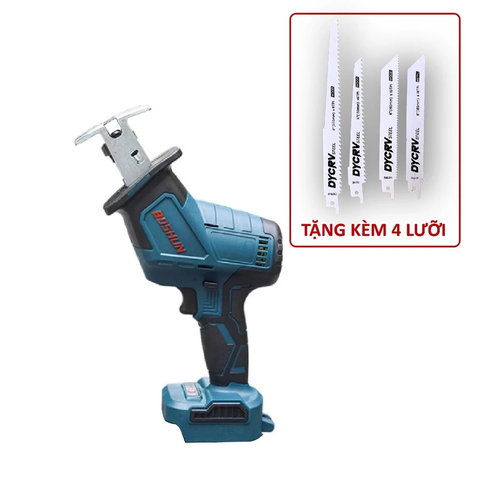 Máy Cưa Kiếm Pin BOSHUN Cắt Đa Năng, Động Cơ Không Chổi Than, Lõi Đồng - Tặng Kèm 4 Lưỡi Cưa