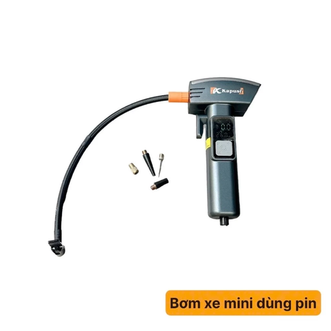 [BƠM LỐP Ô TÔ] Máy Bơm Lốp Xe, Máy Bơm Hơi Mini Dùng Pin KAPUSI K-6226, Màn Hình Led, Chân Sạc Tipe-C Tiện Dụng  5.0  1 đánh giá Đã bán 2