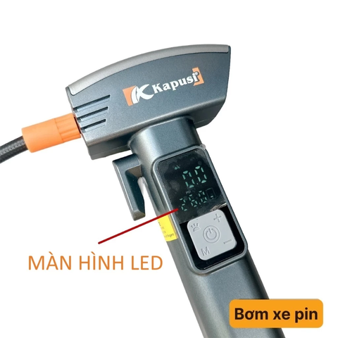 [BƠM LỐP Ô TÔ] Máy Bơm Lốp Xe, Máy Bơm Hơi Mini Dùng Pin KAPUSI K-6226, Màn Hình Led, Chân Sạc Tipe-C Tiện Dụng  5.0  1 đánh giá Đã bán 2