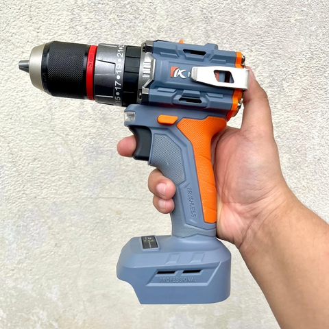 Thân Máy Khoan Pin KAPUSI K-6879 Đầu Kẹp 13 Ly 3 Chức Năng Động Cơ Không Chổi Than Tặng Kèm 4 Mũi Khoan và 1 Mũi Vít