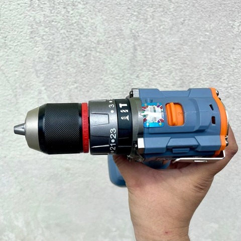 Thân Máy Khoan Pin KAPUSI K-6879 Đầu Kẹp 13 Ly 3 Chức Năng Động Cơ Không Chổi Than Tặng Kèm 4 Mũi Khoan và 1 Mũi Vít