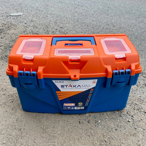 [KÈM BAO TAY CHẤM BI & PK KHOAN] Hộp Đựng Đồ Nghề STAKA KA-6035 Thùng Đựng Đồ Nghề 18 INCH Nhựa PP Cứng Cáp Chịu Lực Tốt