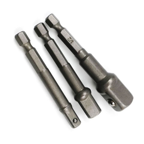 Bộ 3 đầu chuyển bắt vít sang mở ốc Kapusi K-7844 cho máy khoan điện, máy khoan pin chuôi lục giác