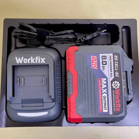 [SẠC+CHUYỂN NGUỒN 220V] Pin 20 Cell WORKFIX 8Ah WF-BK2008A Mạch 4 Mosfet Chân Pin Phổ Thông Vỏ Abs Chống Va Đập