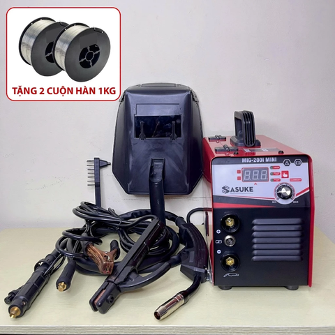 [KÈM 2 CUỘN HÀN] Máy Hàn 2 Chức Năng SASUKE Hàn Que Hàn Mig SASUKE 200I Mini - BẢO HÀNH 12 THÁNG