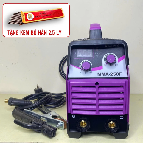 [TẶNG BÓ QUE HÀN 2.5 LY] MÁY HÀN ĐIỆN TỬ LINCOLNZONTER MMA-250F, MÁY HÀN QUE TÍM BẢO HÀNH CHÍNH