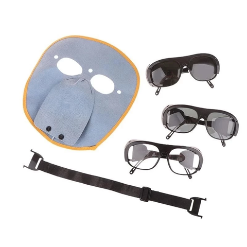 Mặt Nạ Hàn Bò, Kính Thợ Hàn, Mặt Nạ Hàn Vải Argon Arc Chống Cháy Mặt Nạ Bảo Vệ Vàn