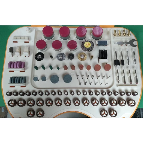 Bộ Phụ Kiện Mài, Khắc Mini, Bộ Phụ Kiện Mài Khuôn Mỹ Nghệ 250 món TOLSEN 77115 Dùng Cho Máy Khoan Mini