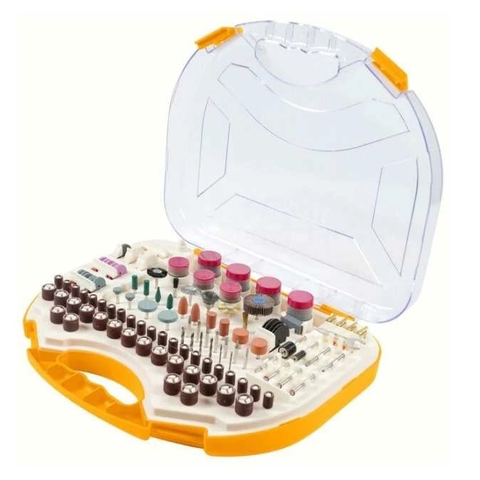 Bộ Phụ Kiện Mài, Khắc Mini, Bộ Phụ Kiện Mài Khuôn Mỹ Nghệ 250 món TOLSEN 77115 Dùng Cho Máy Khoan Mini