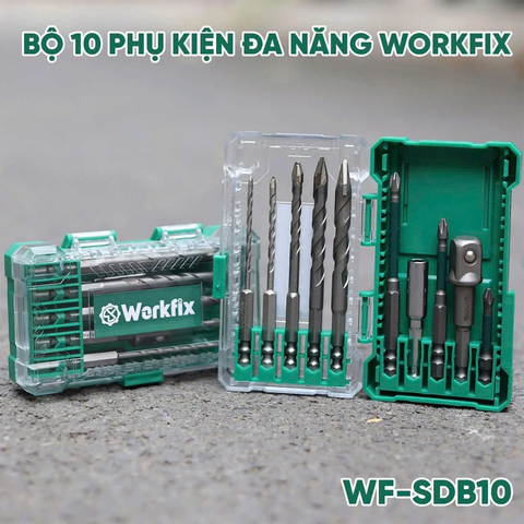 Bộ 10 Bộ Phụ Kiện Đa Năng WORKFIX WF-SDB10 Đầy Đủ Phụ Kiện