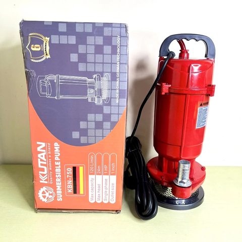 Máy Bơm Chìm 220V KUTAN Công Suất 750W, Máy Bơm Tõm KUTAN KBN-750, Bơm Nước Thải, Nước Sạch, Dùng Trong Nông Nghiệp