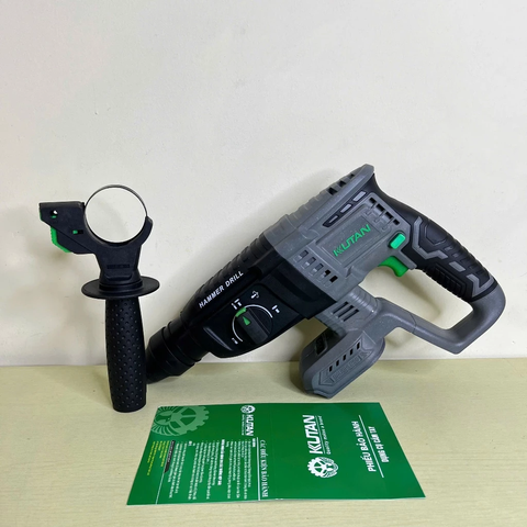 Máy Khoan Bê Tông Pin KUTAN Xám 3 Chức Năng, Bộ Máy 2 Pin 15 Cell Động Cơ Không Chổi Than Bảo Hành 6 Tháng