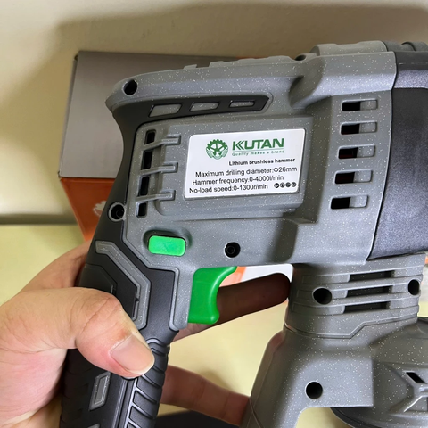 Máy Khoan Bê Tông Pin KUTAN Xám 3 Chức Năng, Bộ Máy 2 Pin 15 Cell Động Cơ Không Chổi Than Bảo Hành 6 Tháng