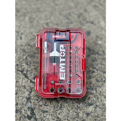 Bộ Tua Vít 31 Món EMTOP, Bộ Vít Đa Năng Tay Cầm Chữ L EBST03102