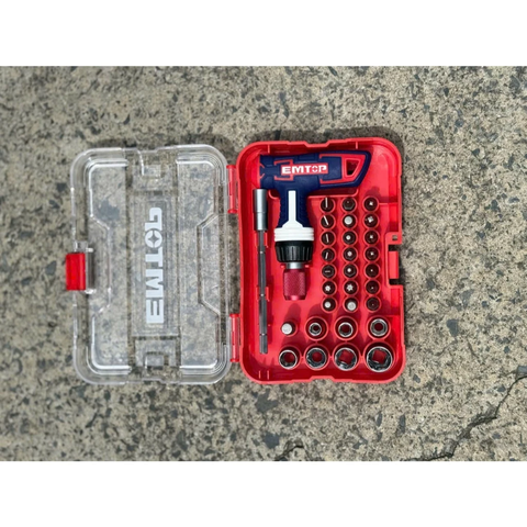 Bộ Tua Vít 31 Món EMTOP, Bộ Vít Đa Năng Tay Cầm Chữ L EBST03102