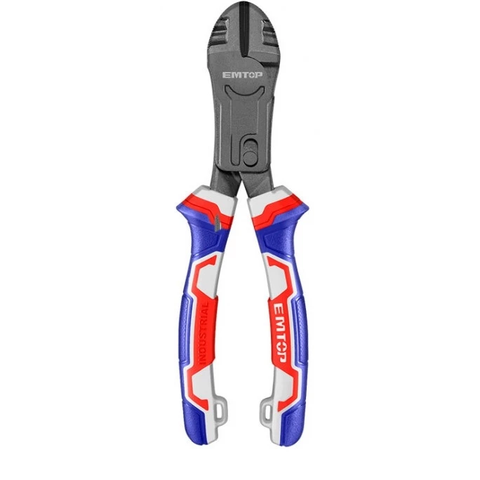 Kìm Răng, Cắt Trợ Lực 8 Inch 200mm, Kìm Trợ Lực 65% EMTOP EPLRCD0851, Tay Cầm Bọc Nhựa, Thép CRV Không Gỉ